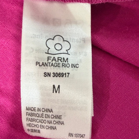 Farm Rio Fuchsia Linen Blend Midi Dress | M - Picture 11 of 16